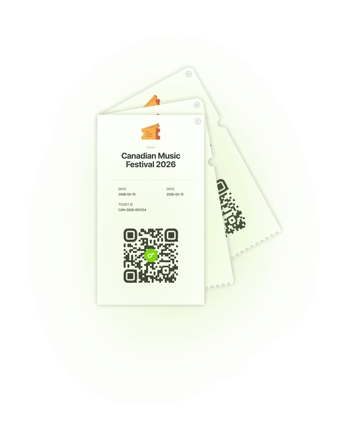 Canadian Music Festival ticket mockup